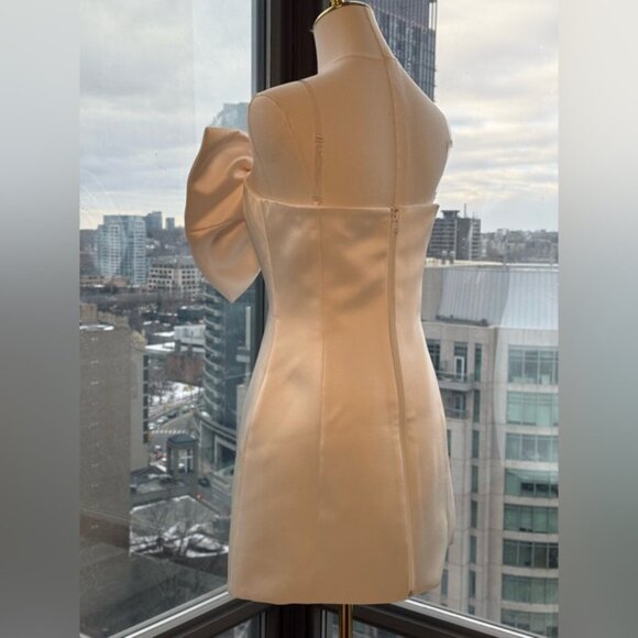 🆕 BRONX & BANCO 🧿 NWOT Evie White Strapless Bow Mini Dress, Sz XS US 2 - Picture 6 of 13